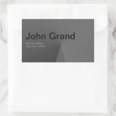 モダン住所 シール長方形ステッカー 長方形シール (バッグ)