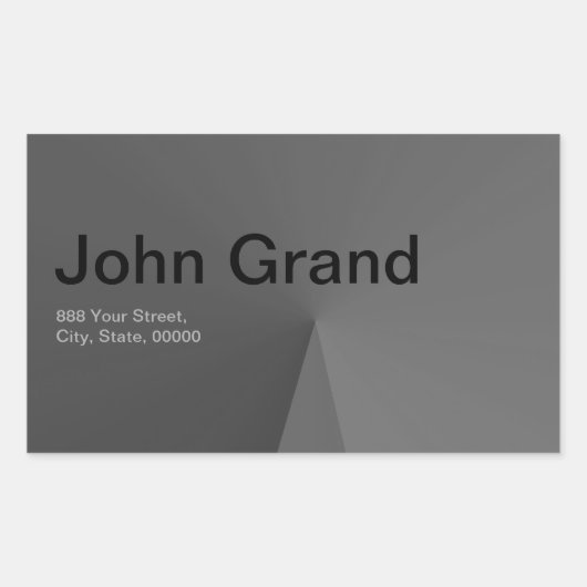 モダン住所 シール長方形ステッカー 長方形シール (正面)