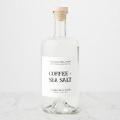 モダン体スエレガントクラブ白製品ラベル リキュールボトルラベル (正面)