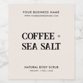 モダン体スクラブエレガントニュートラル製品ラベル ワインラベル