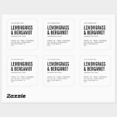 モダン体スクラブ白製品ラベル スクエアシール (シート)