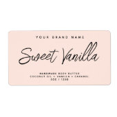 モダン体バシンプルタエレガント化粧品ラベル ラベル (正面)