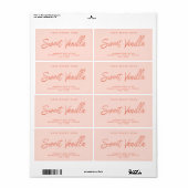 モダン体バシンプルタエレガント化粧品ラベル ラベル (フルシート)