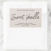 モダン体バシンプルタエレガント化粧料 長方形シール (バッグ)