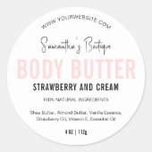 モダン体バタフェミニンーピンク製品包装 ラウンドシール (正面)