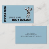 モダン体ビルダパーソナルトレーナーフィットネス 名刺 (正面/裏面)