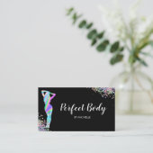 モダン体彫刻フィットネス腰ホログラフィック 名刺 (スタンド正面)