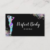 モダン体彫刻フィットネス腰ホログラフィック 名刺 (正面)