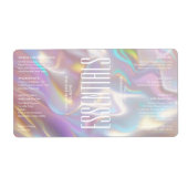 モダン体浴型ホログラフィック成分美しい ラベル (正面)