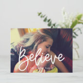 モダン信じ感動的Christmas写真 シーズンカード (スタンド正面)