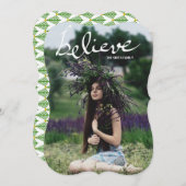 モダン信じScript Holiday Photo シーズンカード (正面/裏面)