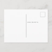 モダン信じScript Photo Name Blue Christmas ポストカード (裏面)