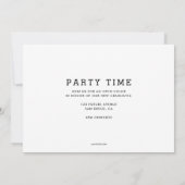 モダン兄弟姉妹写真の卒業発表 招待状 (裏面)