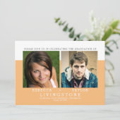 モダン兄弟姉妹写真の卒業発表 招待状 (スタンド正面)