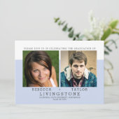 モダン兄弟姉妹写真の卒業発表 招待状 (スタンド正面)