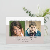 モダン兄弟姉妹写真の卒業発表 招待状 (スタンド正面)