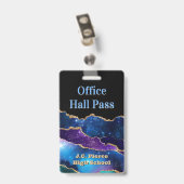 モダン先生スクールホールパスバッジ バッジ (Back with Clip)