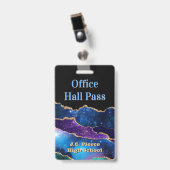 モダン先生スクールホールパスバッジ バッジ (Front with Clip)