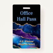 モダン先生スクールホールパスバッジ バッジ (裏面)