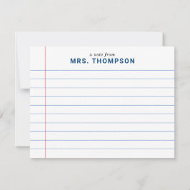 モダン先生ノートブックライニング紙教育者ブルー ノートカード