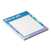 モダン先生ブルーパープルストライプのモダン ノートパッド (アングル)