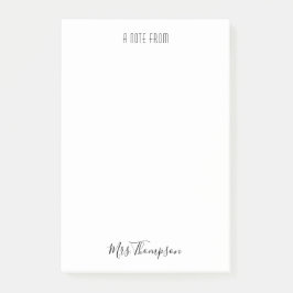 モダン先生名のメモ ポストイット