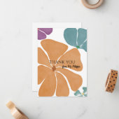 モダン先生名サンキューカード ノートカード (正面/裏面インサイチュ)