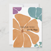 モダン先生名サンキューカード ノートカード (正面)