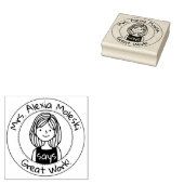 モダン先生教室アバター素晴らしワーク ラバースタンプ (押印)