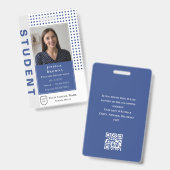 モダン先生/学生深いブルー写真大学 バッジ (正面＆裏面)