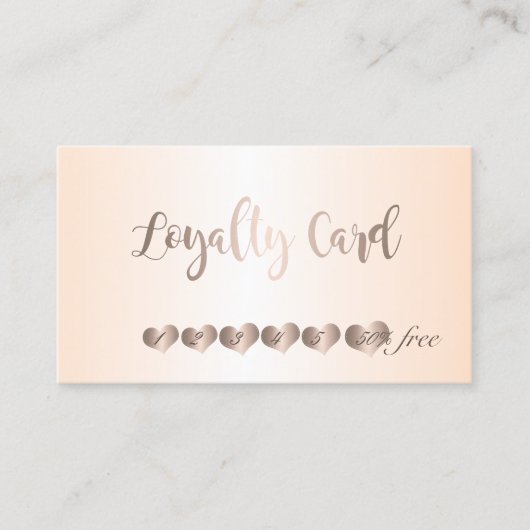 モダン光エレガント、ハートロイヤリティカード ロイヤリティカード (正面)