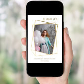 モダン光シンプルブライダルシャワーサンキューカード 招待状