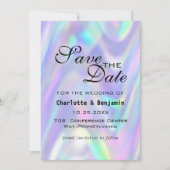 モダン光沢カラフル抽象芸術保存日付 セーブザデート (正面)