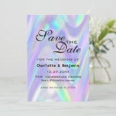 モダン光沢カラフル抽象芸術保存日付 セーブザデート (スタンド正面)