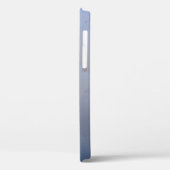 モダン光沢市松模様に金属ブルー Case-Mate iPhoneケース (裏面 / 左)