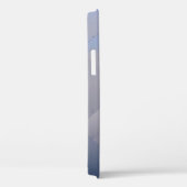 モダン光沢市松模様に金属ブルー Case-Mate iPhoneケース (裏面 / 右)