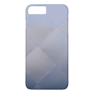 モダン光沢市松模様に金属ブルー iPhone 8 PLUS/7 PLUSケース