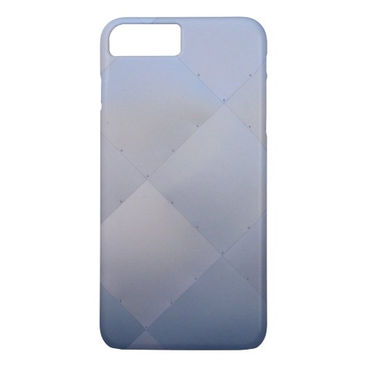 モダン光沢市松模様に金属ブルー Case-Mate iPhoneケース (裏面)