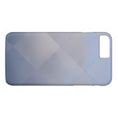 モダン光沢市松模様に金属ブルー Case-Mate iPhoneケース (裏面(横))
