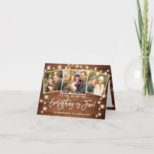 モダン全て素晴らしクリスマス3 Photo シーズンカード (正面)