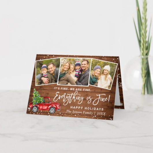モダン全て素晴らしクリスマス3 Photo シーズンカード (正面)