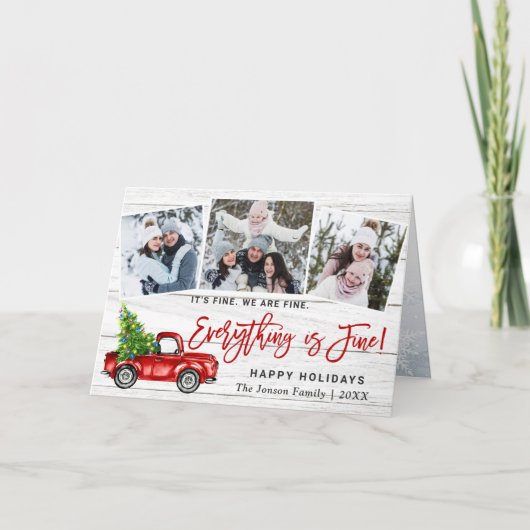 モダン全て素晴らしクリスマス3 Photo シーズンカード (正面)