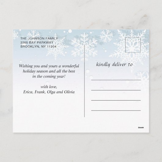 モダン全て素晴らしクリスマス3 Photo シーズンポストカード (裏面)