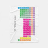 モダン全カラフル期表 フリースブランケット (正面)