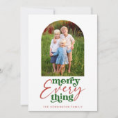 モダン全メリーレトロレッドホリデーフォト (正面)