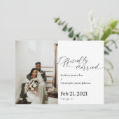 モダン公結婚した式発表 招待状 (スタンド正面)