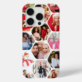 モダン六角形マルチフォトコラージュ iPhone 15 PROケース