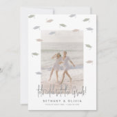 モダン共同卒業お祝い 招待状 (正面)