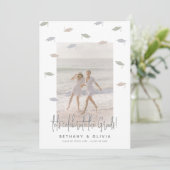 モダン共同卒業お祝い 招待状 (スタンド正面)