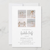 モダン共同卒業お祝い 招待状 (裏面)